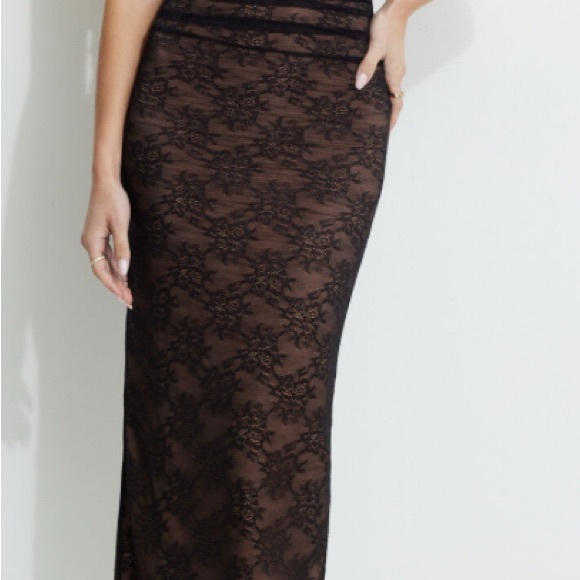 Dynamite Brown Ruched Bodycon Midi Dress - Picture 4 of 5